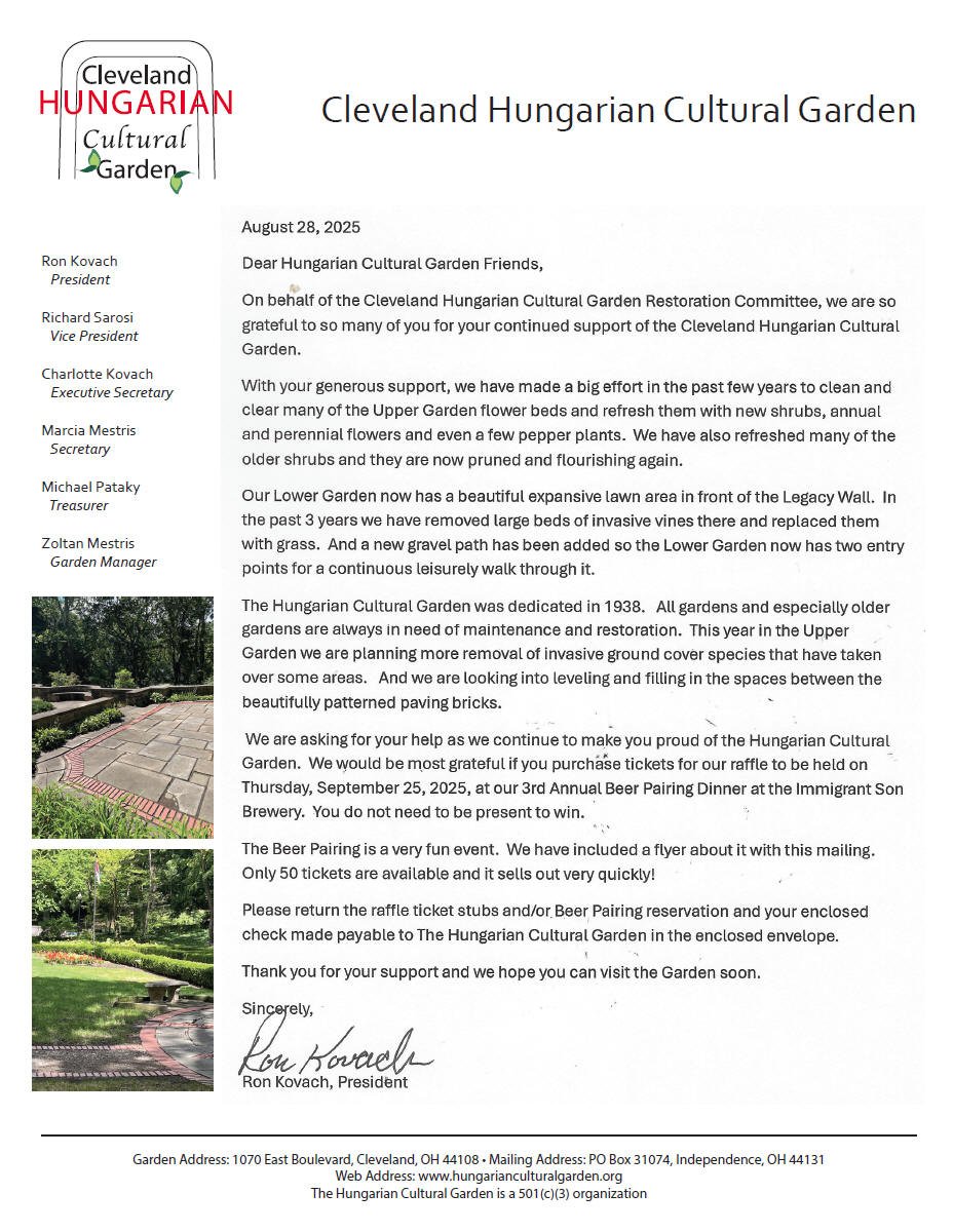 HCG letter from president 20250901