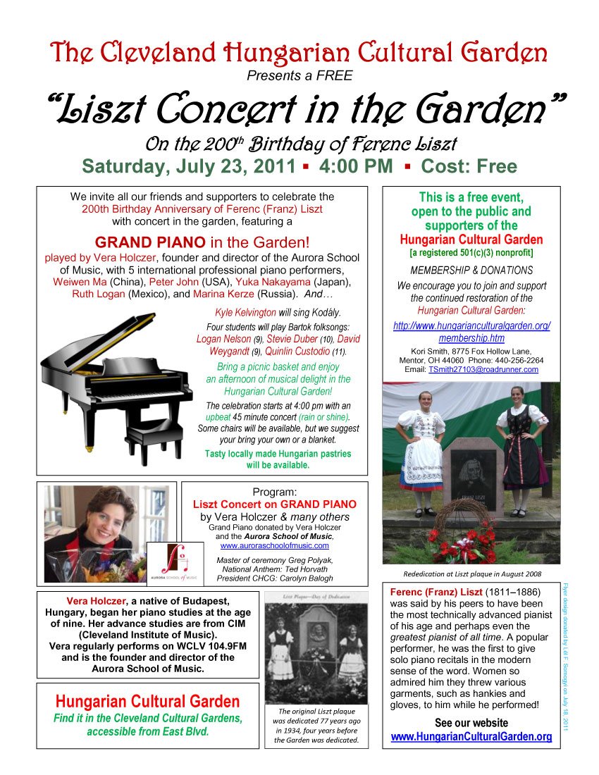 2011 Liszt Concert at HCG